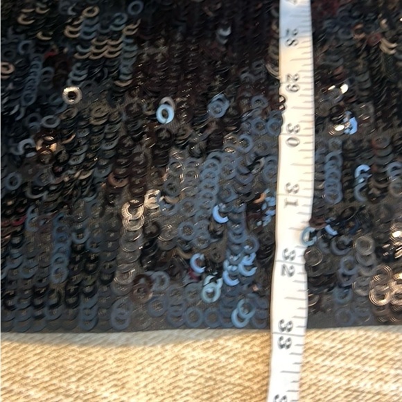 NWT,Express, Sexy Sheer Upper, Fun Shimmering Sequins, Noir, Lightweight, Size S - Picture 13 of 15
